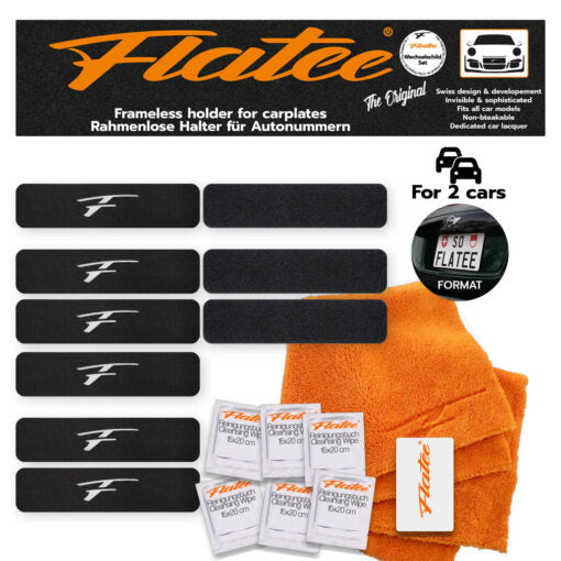 Flatee ORIGINAL-Wechselschild-Set für HOCHFORMAT Schweizer Kontrollschilder