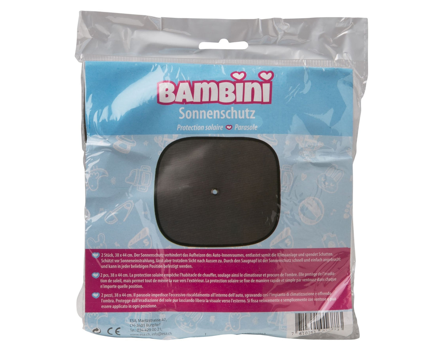 Sonnenschutz Seitenscheibe, 38 × 44 cm - 2 Stück