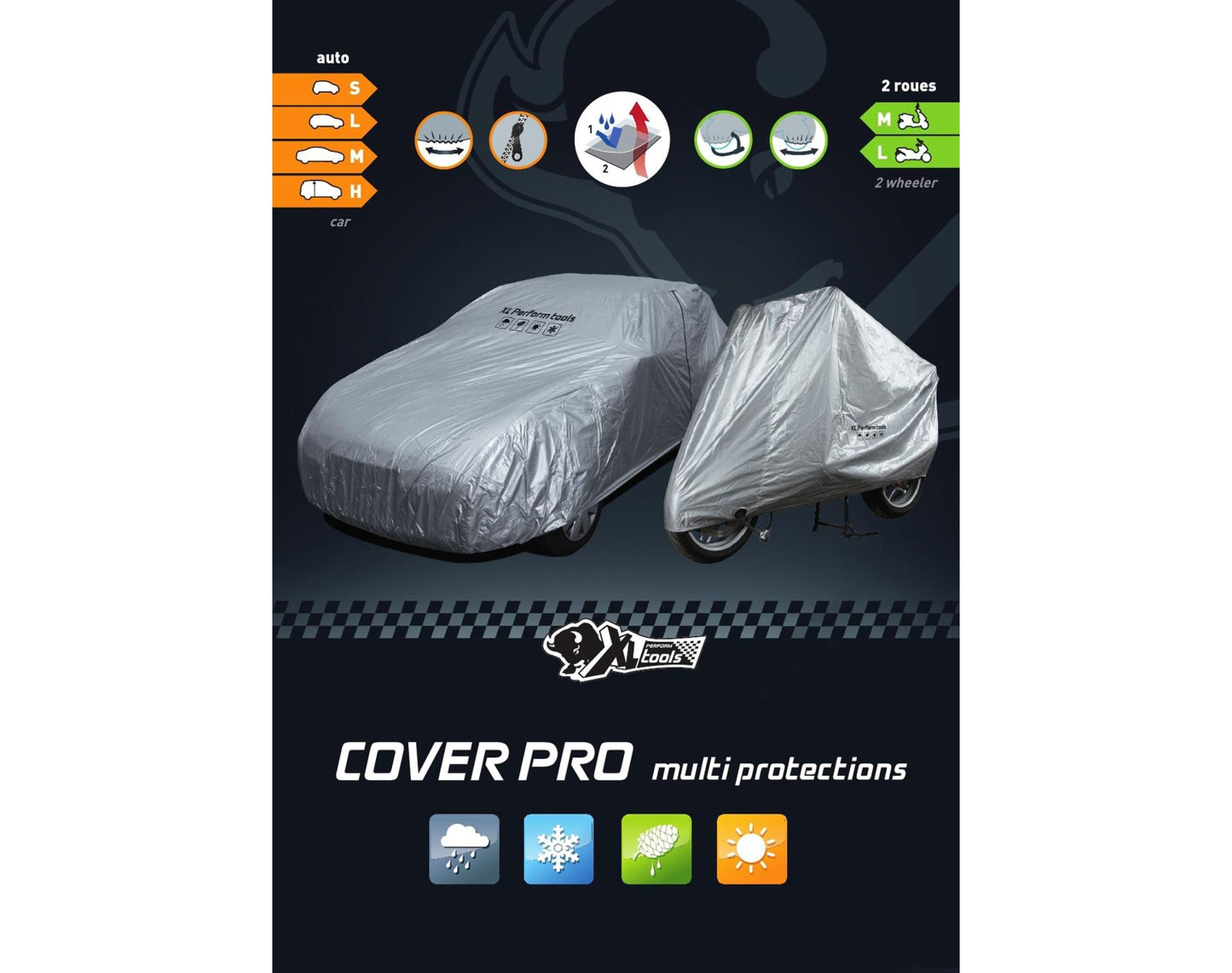 XLPT Cover Pro, Auto Vollgarage, Grösse L (Länge: 4.4 bis 5.2 m)