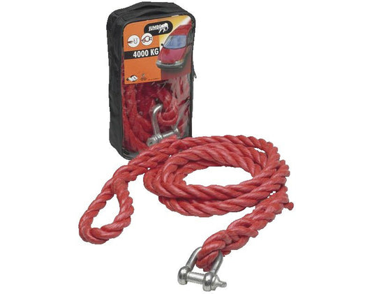 Abschleppseil mit Schäkel und Schlaufe, Zugkraft 4'000 kg, Länge 4 m