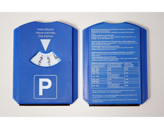 Parkscheibe mit Eisschaber/Eiskratzer und Wasserwischlippe