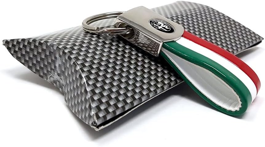 4R Alfa Romeo Schlüsselanhänger tricolore, Logo black