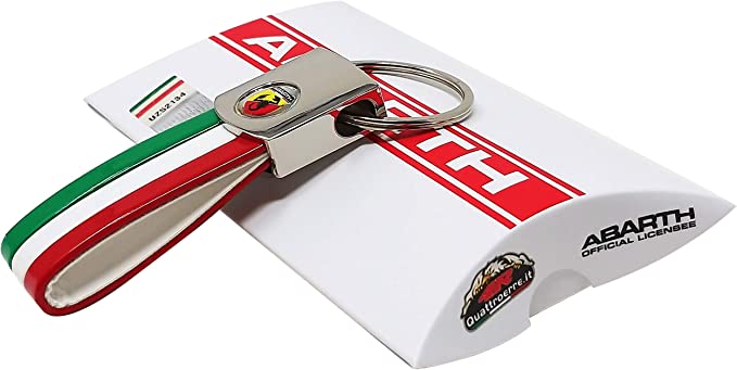 4R Abarth offizieller Schlüsselanhänger tricolore