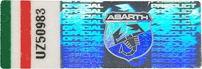 4R Abarth offizieller Schlüsselanhänger Carbonlook / gelb