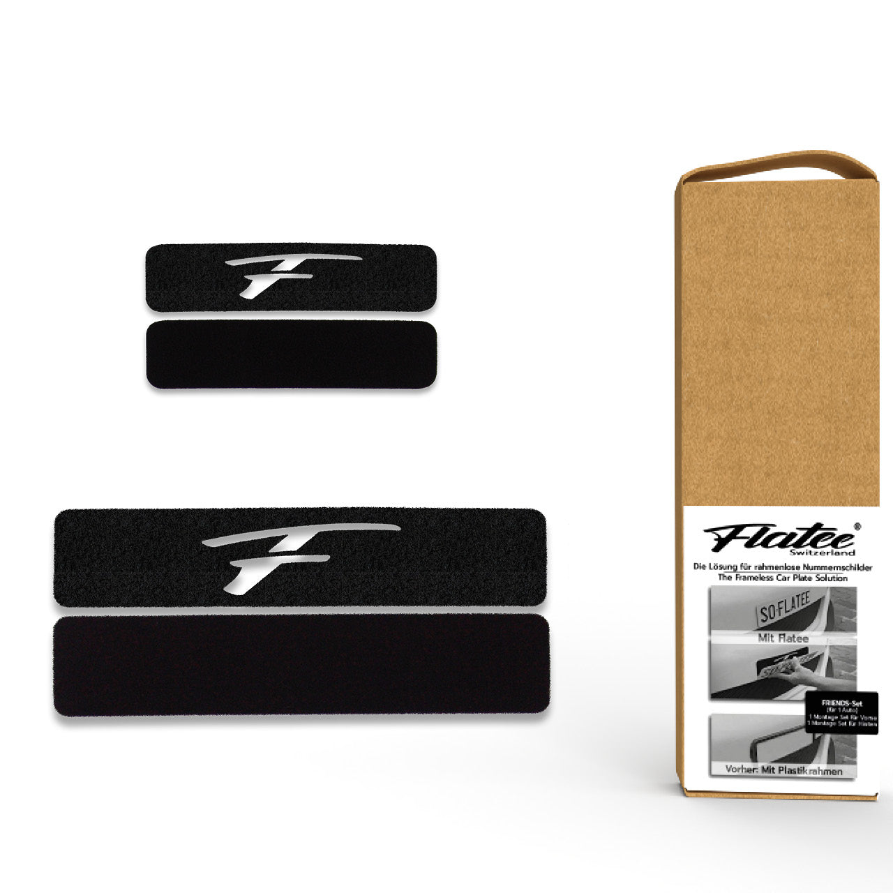 Flatee FRIENDS-Set für Schweizer Kontrollschilder
