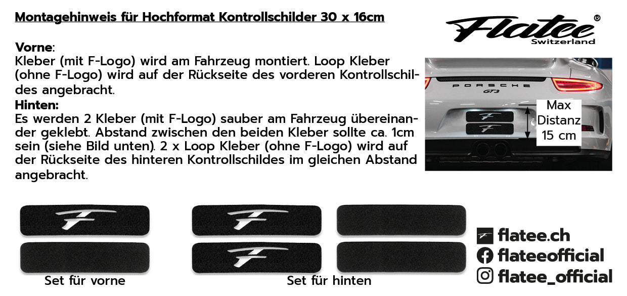 Flatee FRIENDS-Set für HOCHFORMAT Schweizer Kontrollschilder