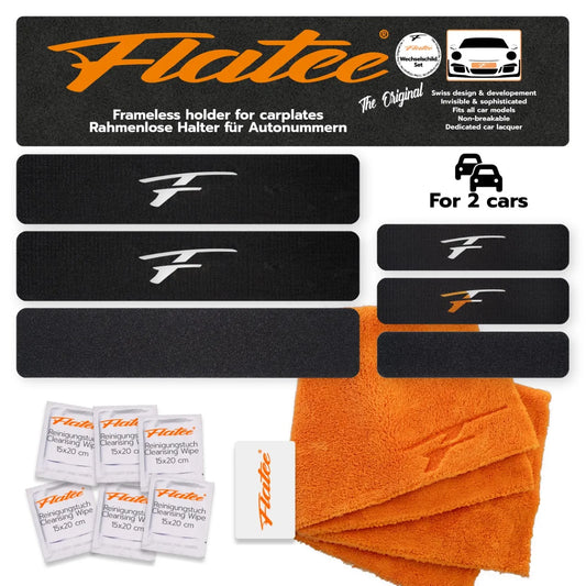 Flatee ORIGINAL-Wechselschild-Set für Schweizer Kontrollschilder - Limited Edition