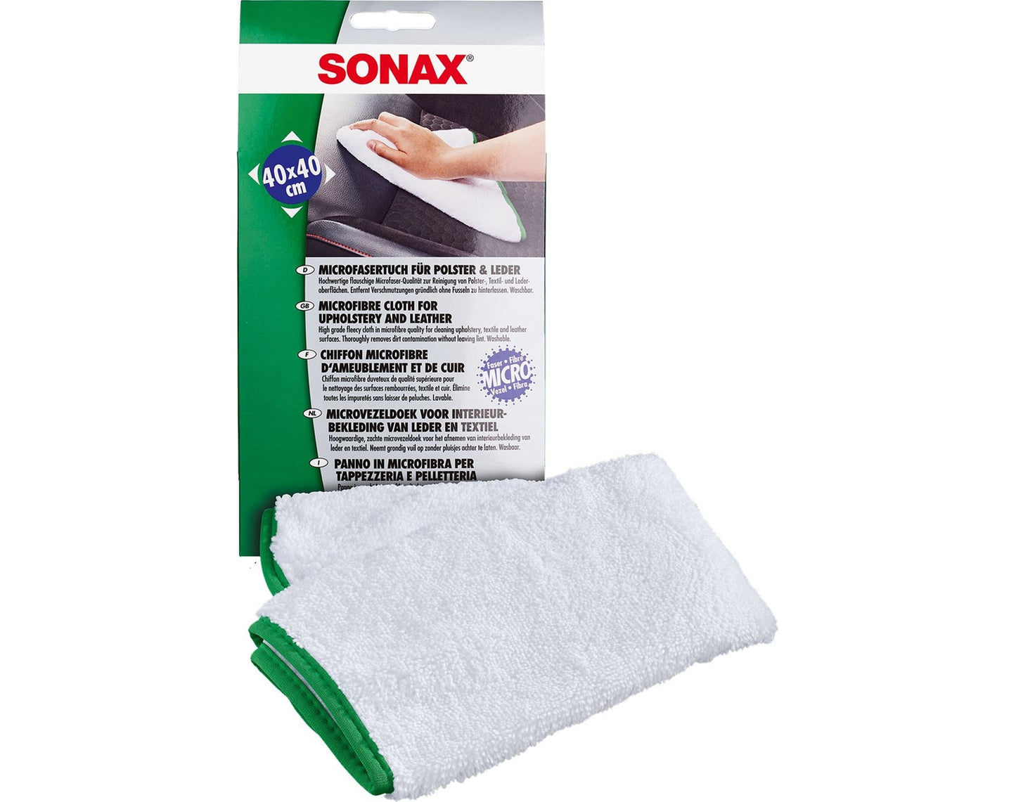 Sonax MicrofaserTuch für Polster + Leder, 40 x 40 cm