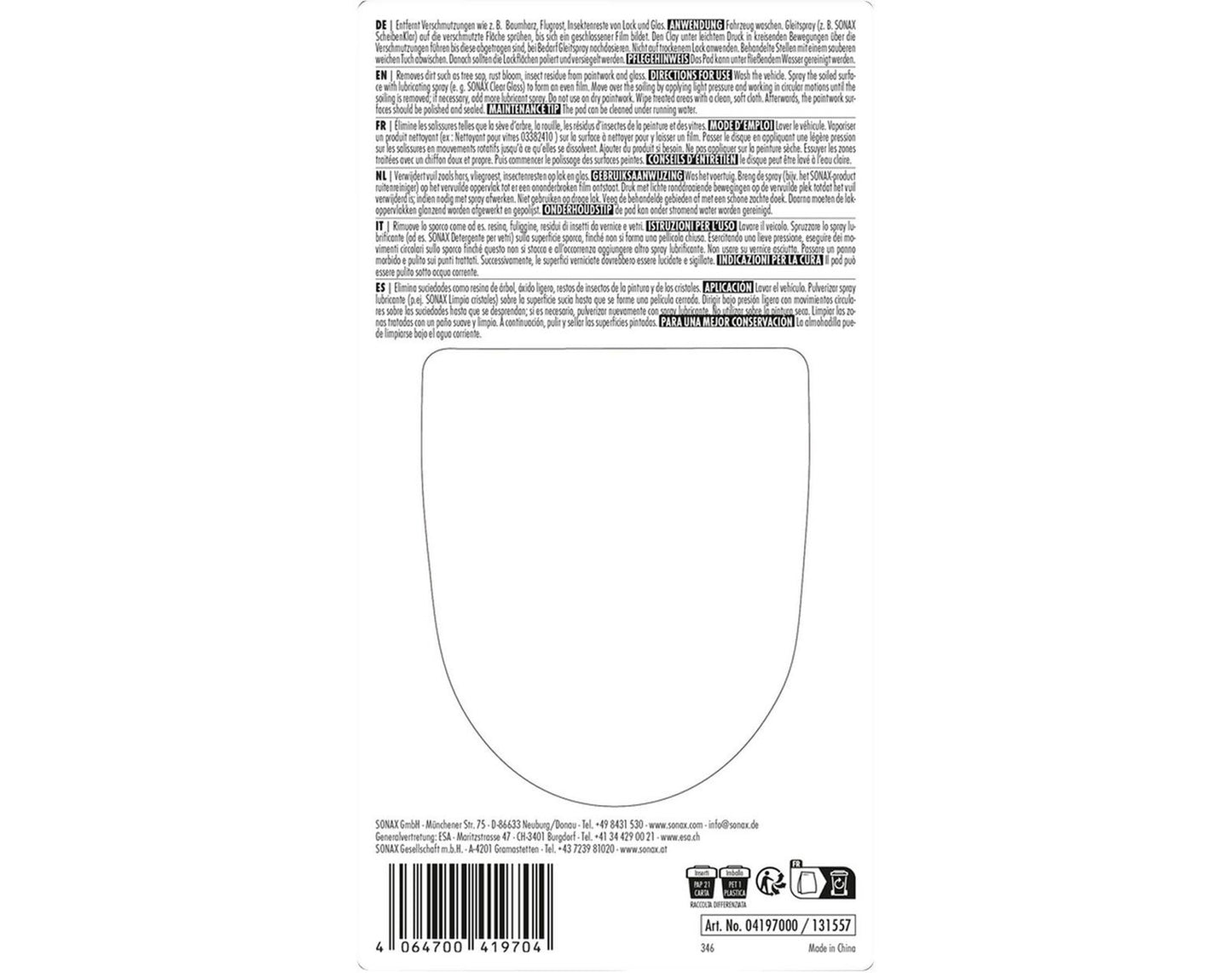 Sonax Clay-Ball, Reinigungsball