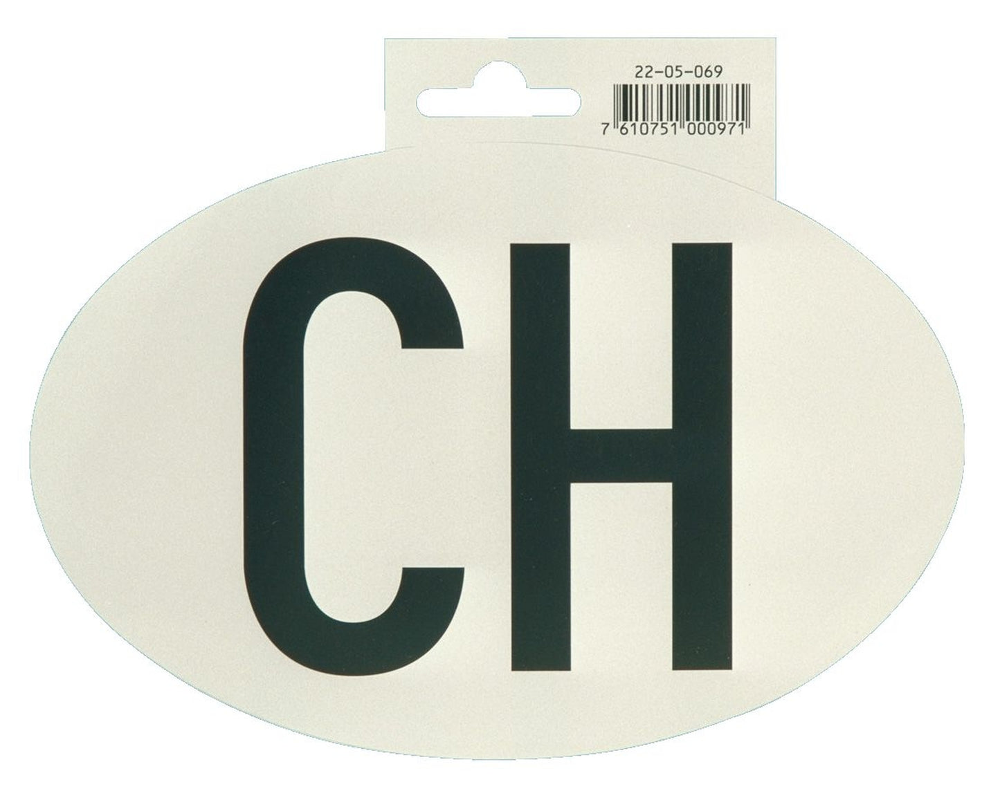 Hoheitszeichen «CH» für PKW, 17.5 × 11.5 cm