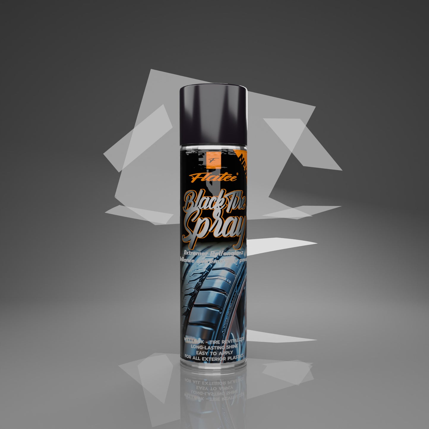 Flatee Black Tire Spray (500ml) Reifenglanz aus der Dose