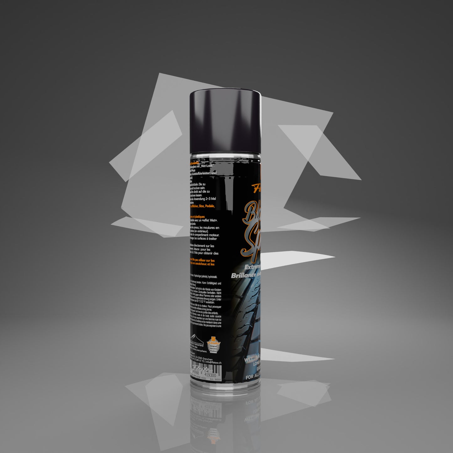 Flatee Black Tire Spray (500ml) Reifenglanz aus der Dose
