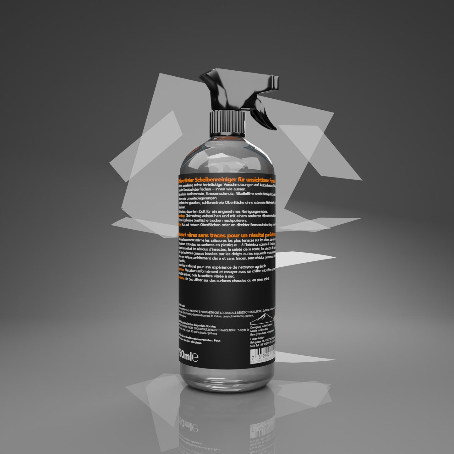 Flatee InvisibleClear Glass (750ml) – Schlierenfreier Glas- und Scheibenreiniger
