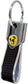 4R Abarth offizieller Schlüsselanhänger Carbonlook / chrom, gelber Skorpion