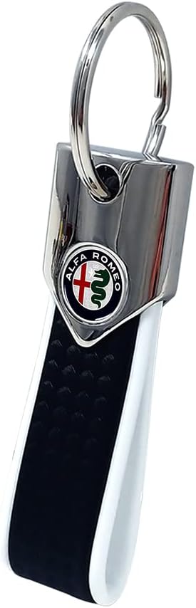 4R Alfa Romeo Schlüsselanhänger Carbonlook / weiss