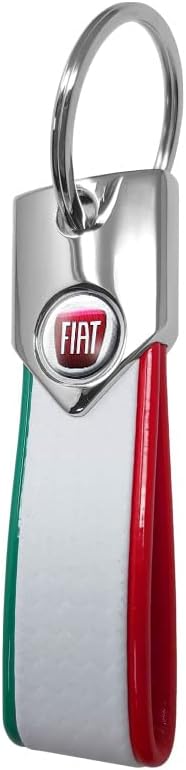 4R Fiat offizieller Schlüsselanhänger tricolore, Karbon, weiss (verschiedene Modelle)