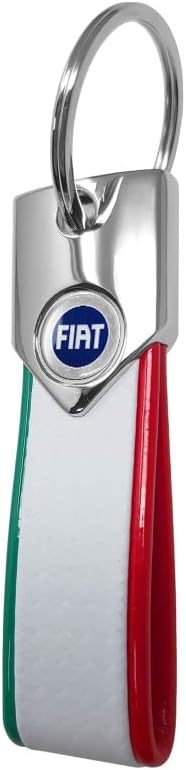 4R Fiat offizieller Schlüsselanhänger tricolore, Karbon, weiss (verschiedene Modelle)