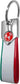 4R Abarth offizieller Schlüsselanhänger tricolore, Karbon, weiss, roter Skorpion