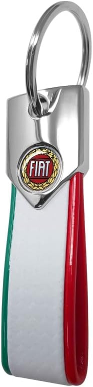 4R Fiat offizieller Schlüsselanhänger tricolore, Karbon, weiss (verschiedene Modelle)