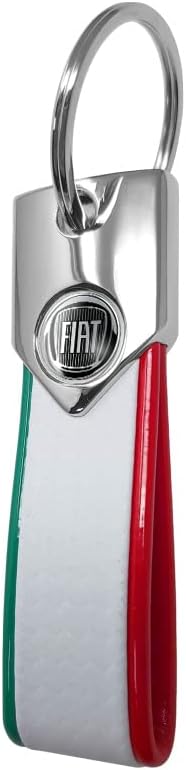 4R Fiat offizieller Schlüsselanhänger tricolore, Karbon, weiss (verschiedene Modelle)