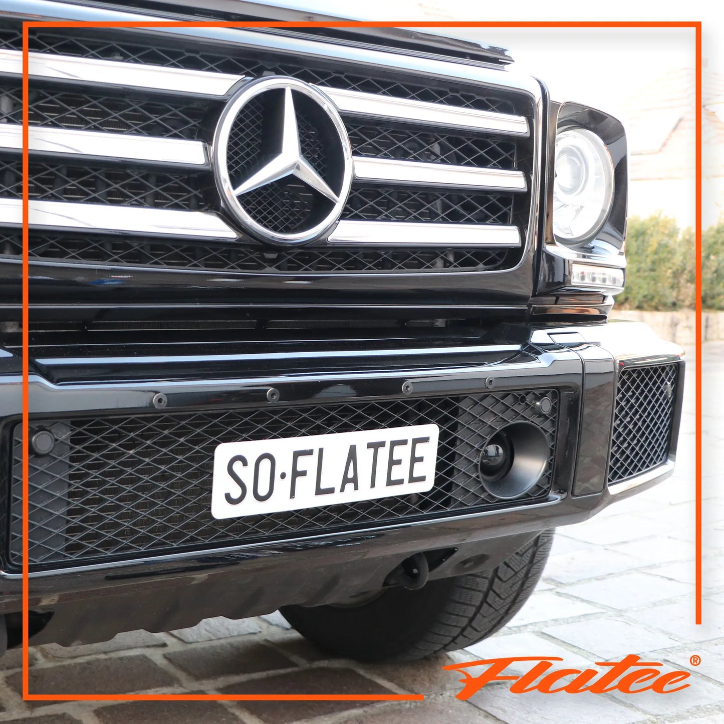 Flatee Montageplatte für Fahrzeugfront - 7 x 29 cm – Aluminium