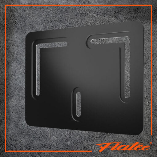 Flatee Montageplatte für Motorräder Aluminium – Schwarz
