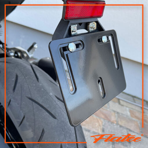 Flatee Montageplatte für Motorräder Aluminium – Schwarz
