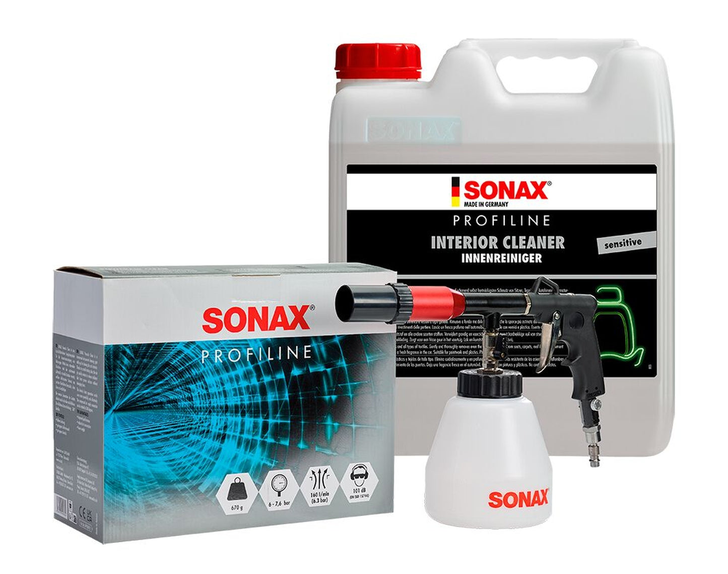 Sonax PROFILINE ReinigungsSet, Powerair Clean + InnenReiniger (10 Liter)