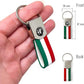 4R Alfa Romeo Schlüsselanhänger tricolore, Logo black