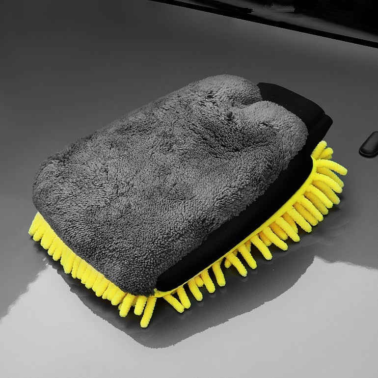 RP Mikrofaserhandschuh und Schwamm gelb