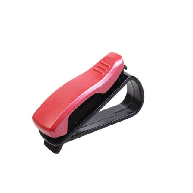 Brillenhalter / Kartenhalter Clip Sonnenblende - rot